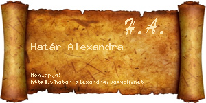 Határ Alexandra névjegykártya